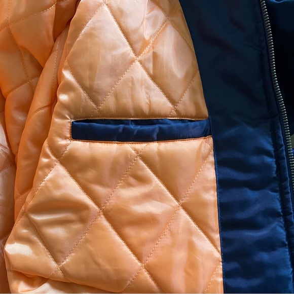 Hard Rock Quilted Bomber Jacket Navy - Size Medium - Picture 12 of 12